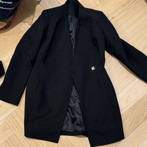 miss rosier black fitted blazer